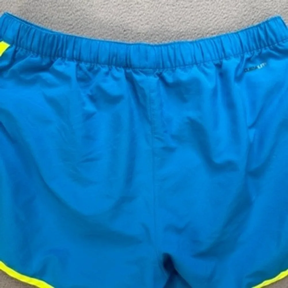 Adidas Running Shorts Marathon 10 Regular Fit Medium Blue Neon Yellow 3 Stripe